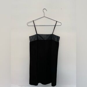 Veda Suede and Leather shift dress mini